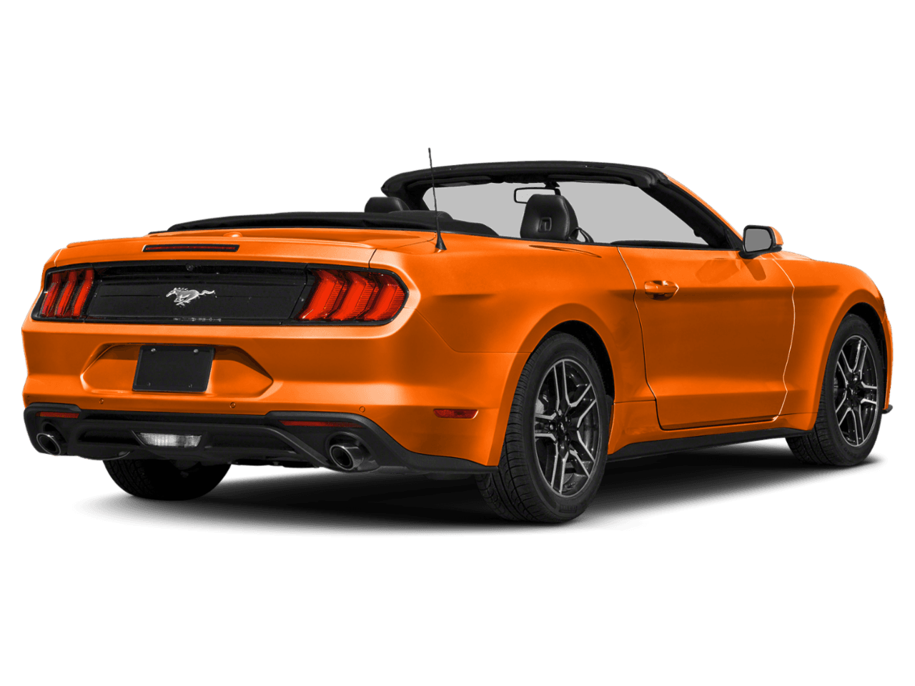 2020 Ford Mustang EcoBoost Convertible - Rear 3/4, facing to the right