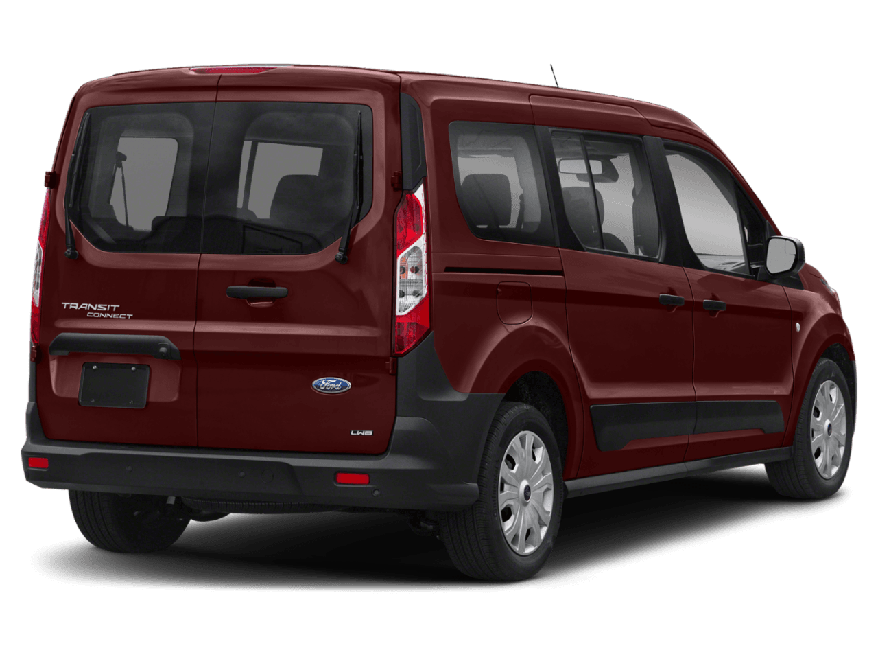 2021 Ford Transit Connect Wagon XL LWB w/Rear Symmetrical Doors - Rear 3/4, facing to the right