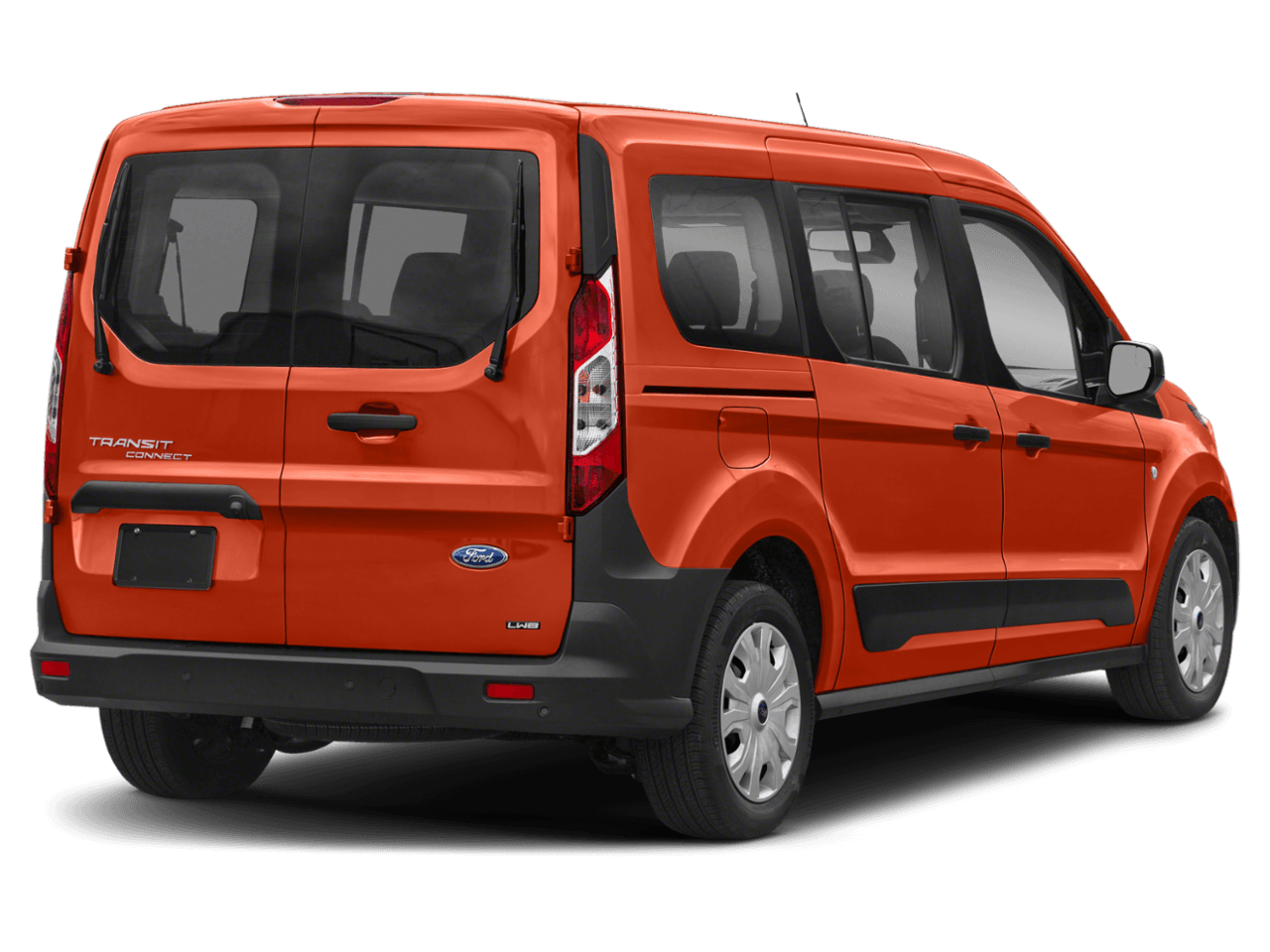 2021 Ford Transit Connect Wagon XL LWB w/Rear Symmetrical Doors - Rear 3/4, facing to the right