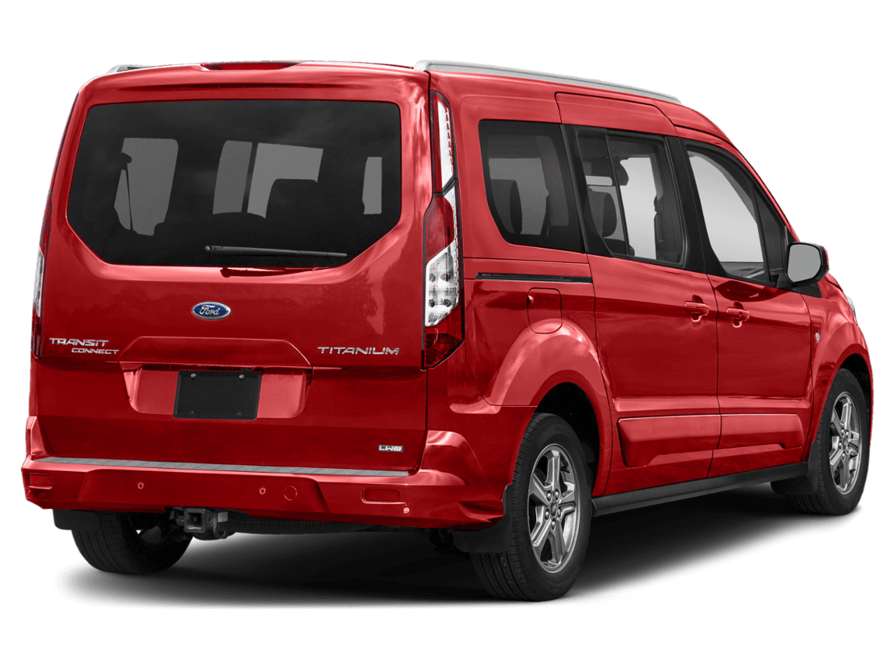 2021 Ford Transit Connect Wagon Titanium LWB w/Rear Liftgate - Rear 3/4, facing to the right