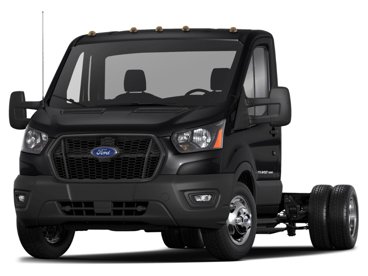 2021 Ford Transit Cutaway T-350 RWD DRW 156" WB 9950 GVWR - Front 3/4, facing to the left