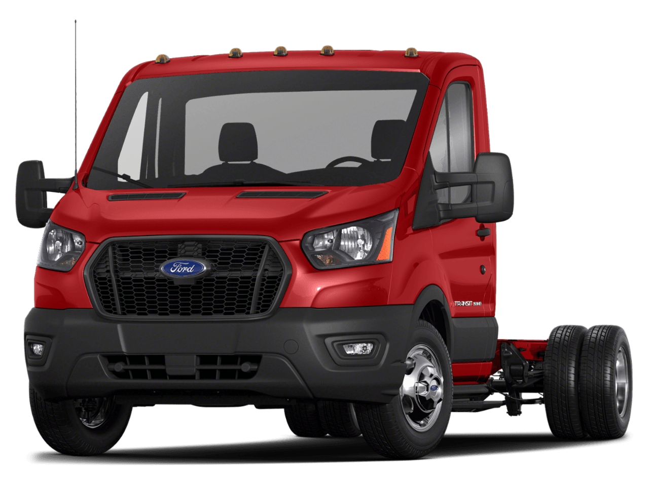 2021 Ford Transit Cutaway T-350 RWD DRW 156" WB 9950 GVWR - Front 3/4, facing to the left
