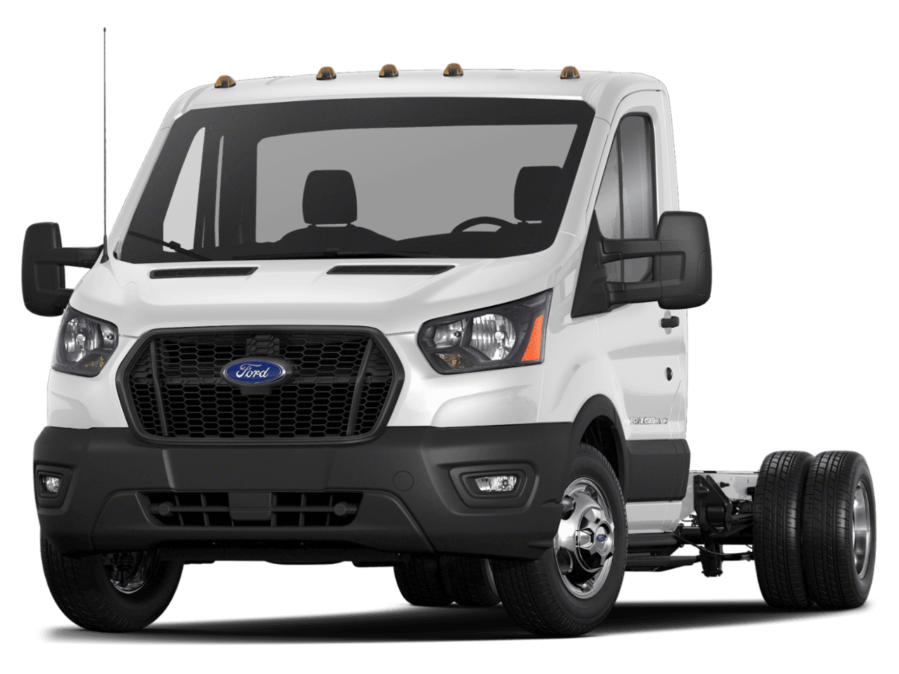 2021 Ford Transit Cutaway T-350 RWD DRW 156" WB 9950 GVWR - Front 3/4, facing to the left