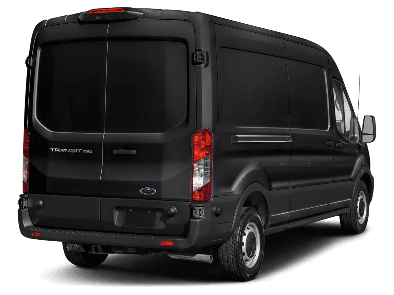 2021 Ford Transit Cargo Van T-250 130" Med Rf 9070 GVWR AWD - Rear 3/4, facing to the right