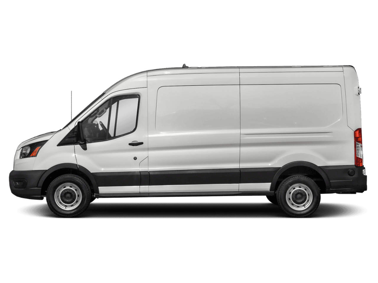 2021 Ford Transit Cargo Van T-350 HD 148" EL Hi Rf 11000 GVWR DRW AWD - Profile, facing to the left