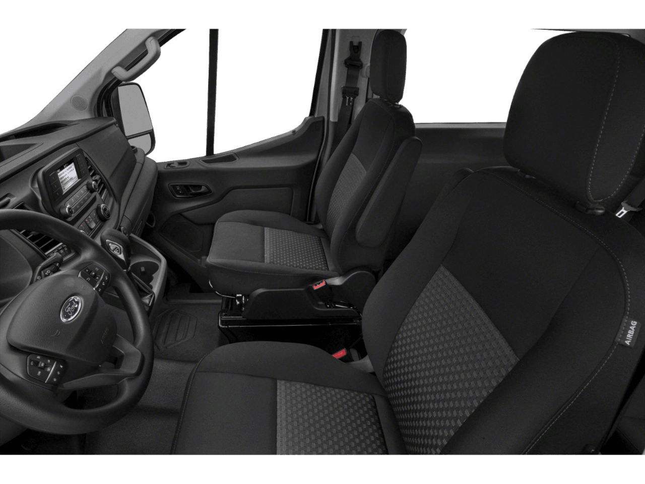 2021 Ford Transit Passenger Wagon XLT - Interior Driver's Side with Door Open, Front Seat Feature