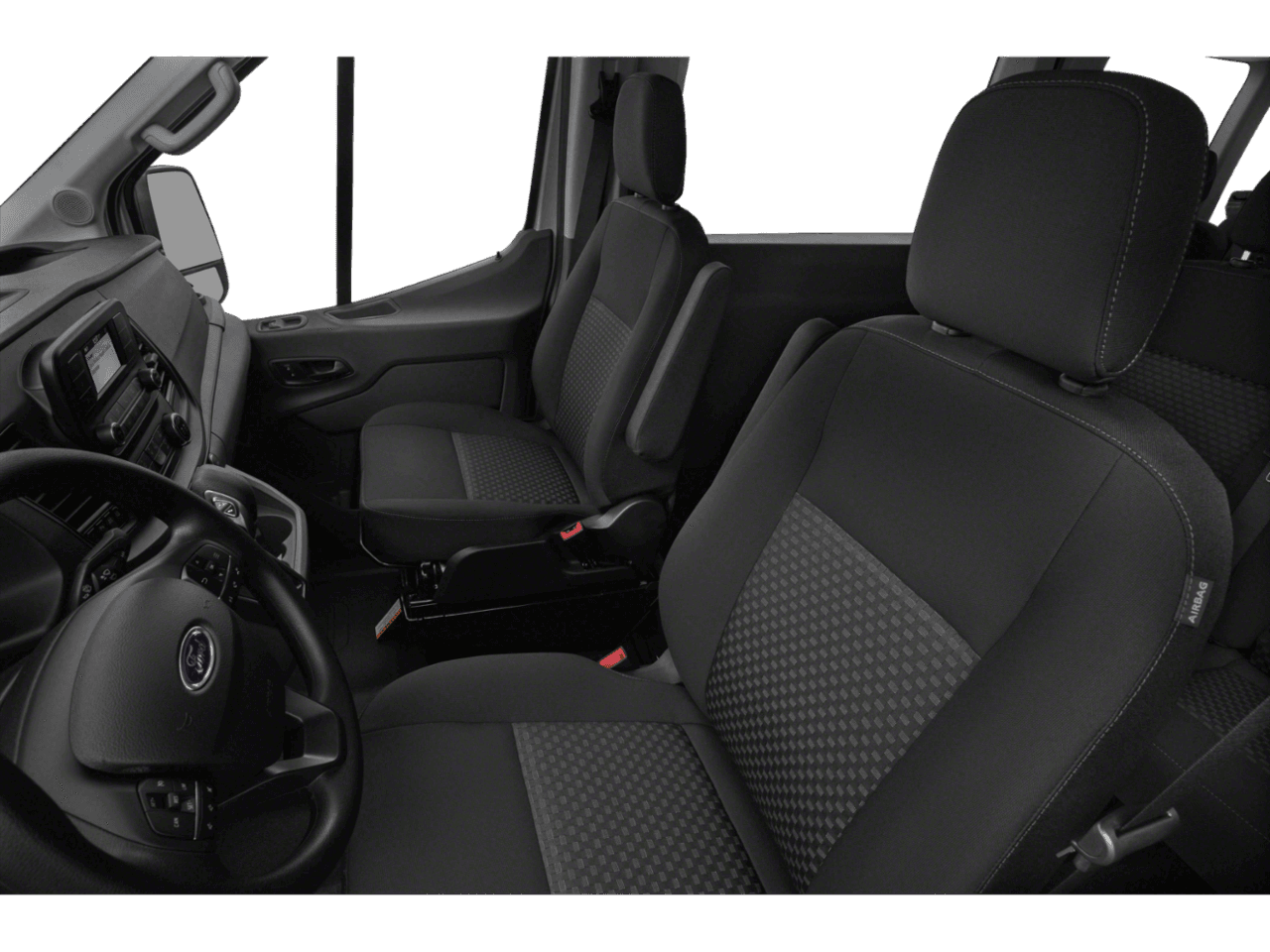 2021 Ford Transit Passenger Wagon XLT - Interior Driver's Side with Door Open, Front Seat Feature