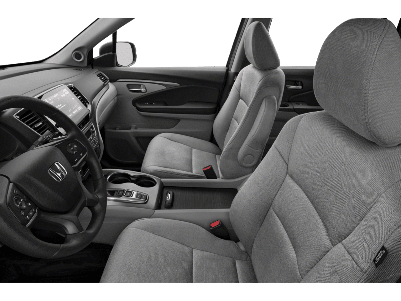 2021 Honda Pilot EX - Interior Driver's Side with Door Open, Front Seat Feature