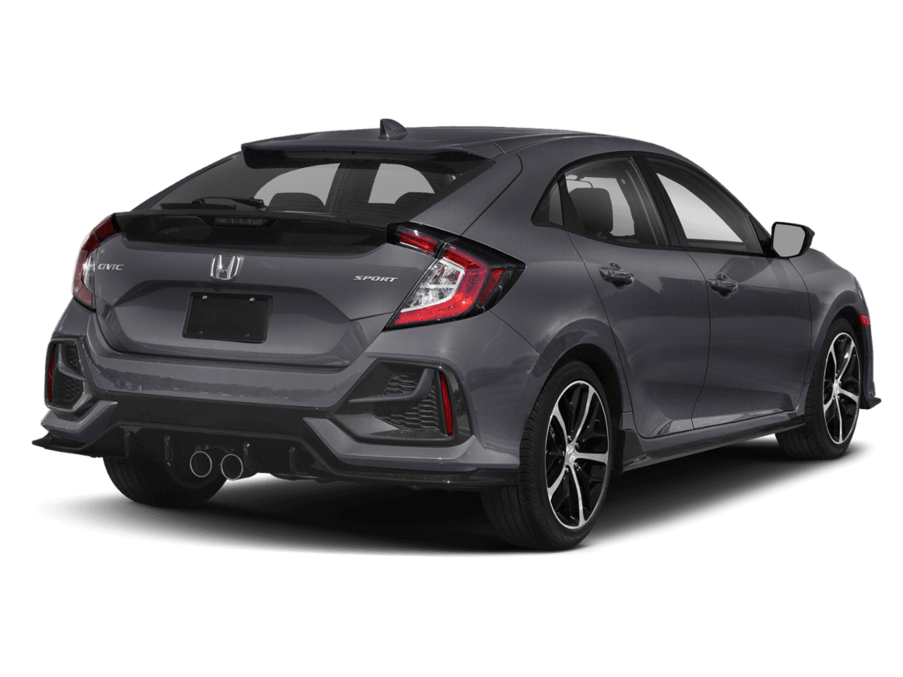 2021 Honda Civic Hatchback Sport - Rear 3/4, facing to the right