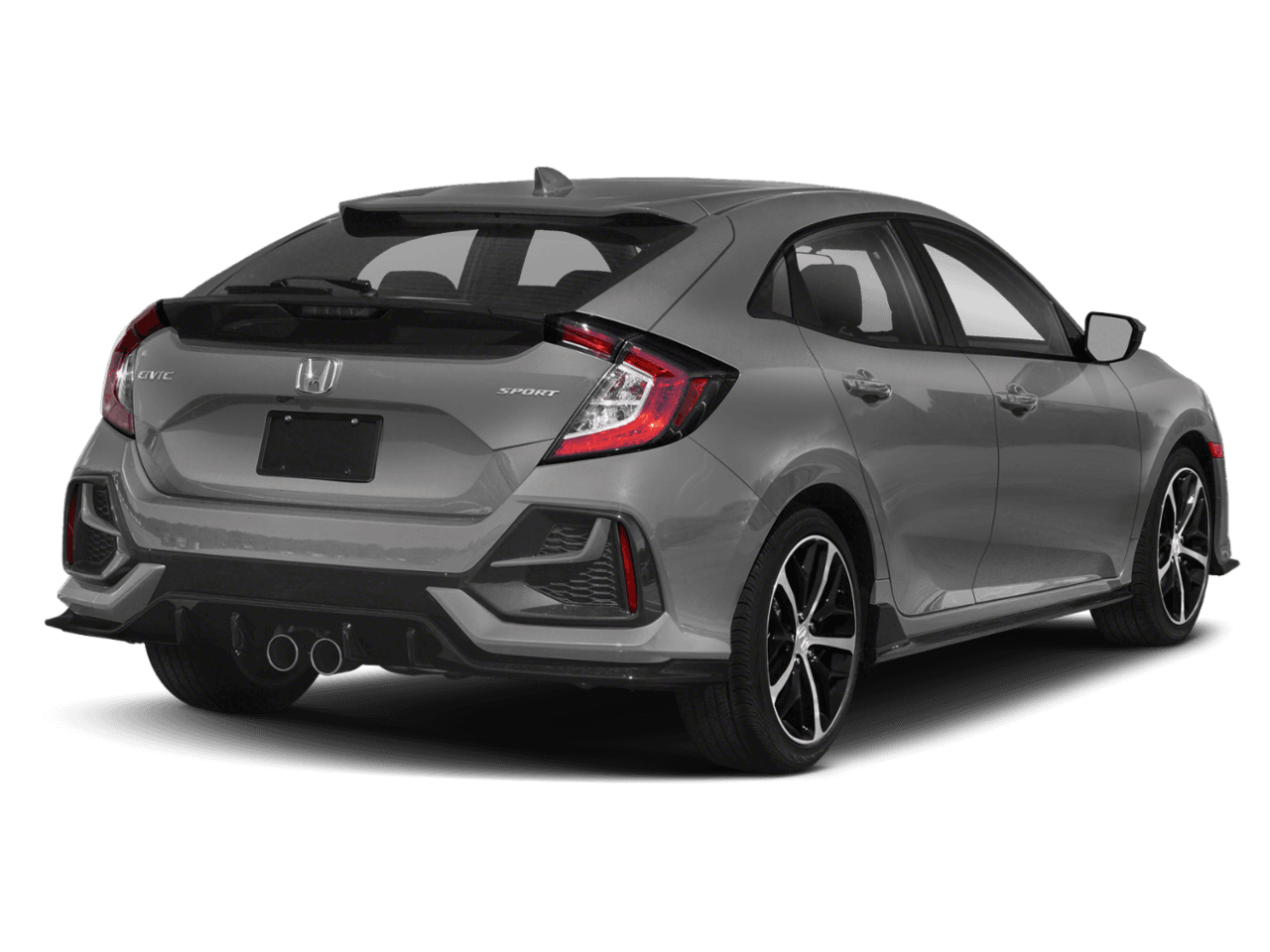 2021 Honda Civic Hatchback Sport - Rear 3/4, facing to the right