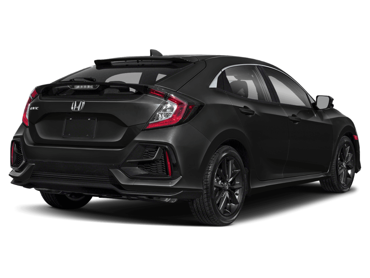 2021 Honda Civic Hatchback EX - Rear 3/4, facing to the right