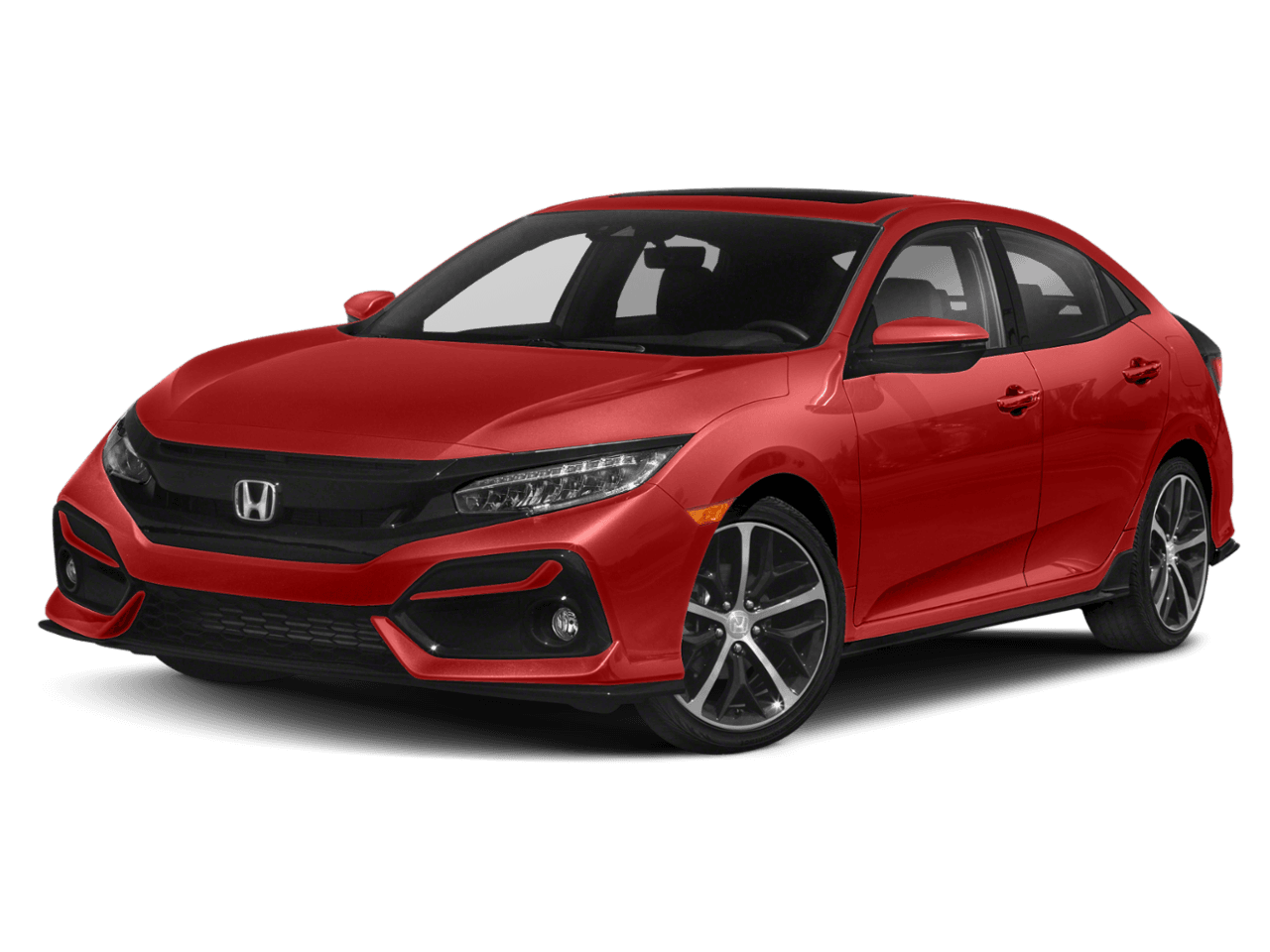 2021 Honda Civic Hatchback Sport Touring - Front 3/4, facing to the left