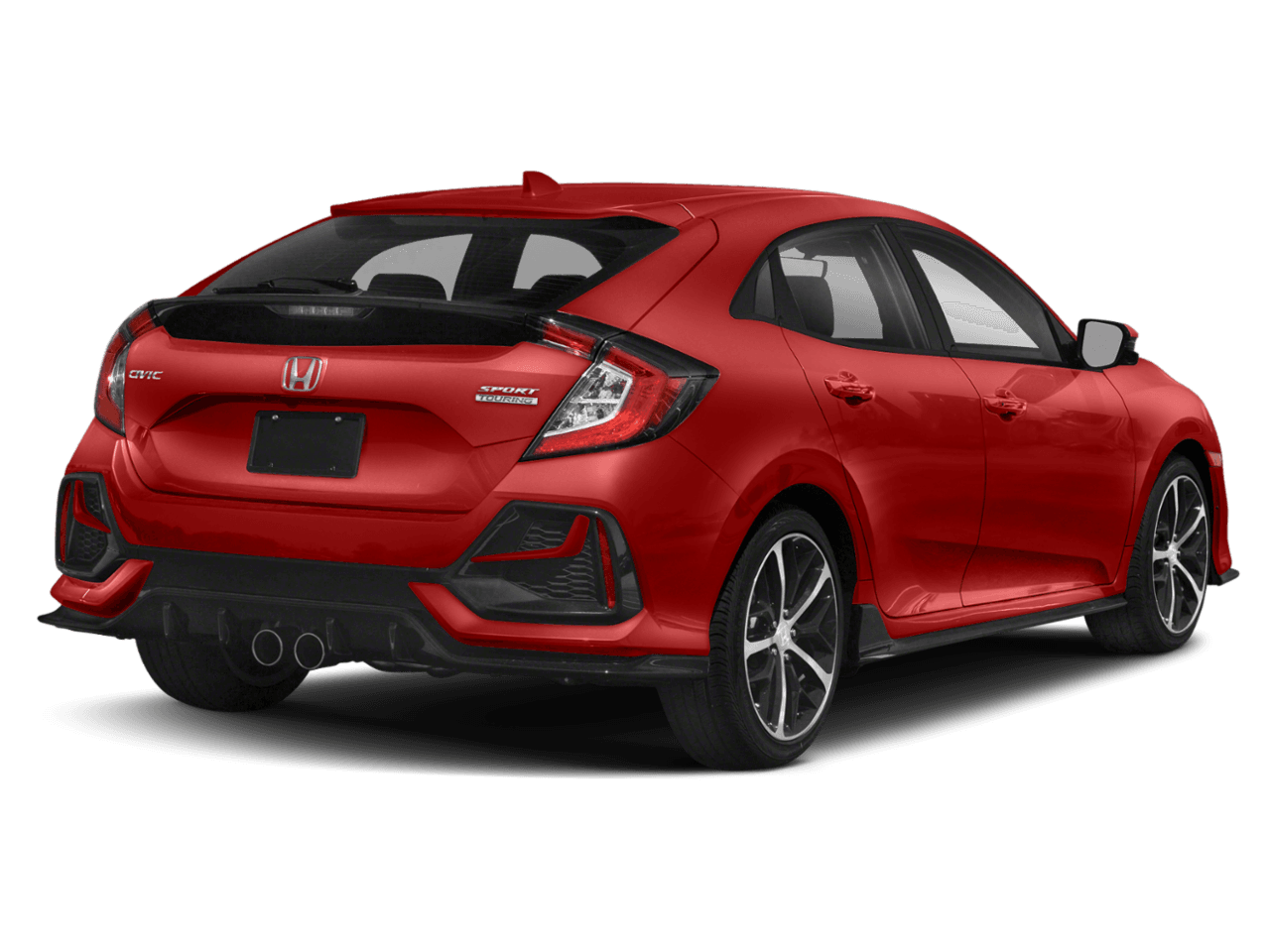 2021 Honda Civic Hatchback Sport Touring - Rear 3/4, facing to the right
