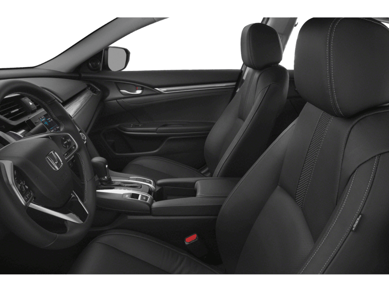 2021 Honda Civic Sedan EX-L - Interior Driver's Side with Door Open, Front Seat Feature