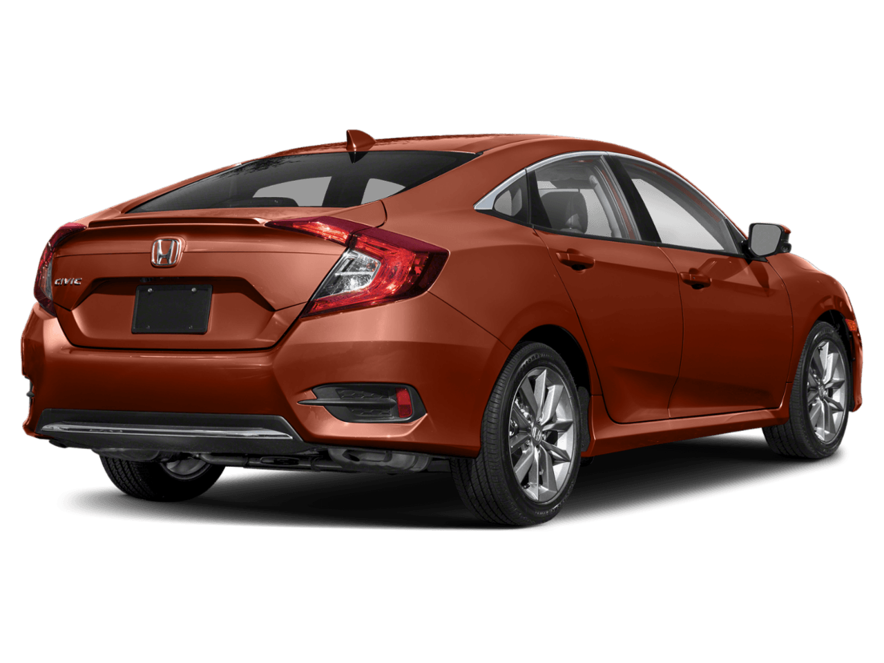 2021 Honda Civic Sedan EX-L - Rear 3/4, facing to the right