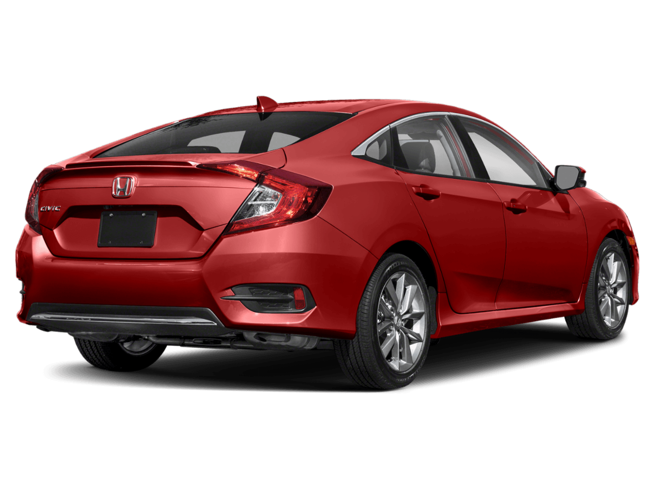 2021 Honda Civic Sedan EX-L - Rear 3/4, facing to the right