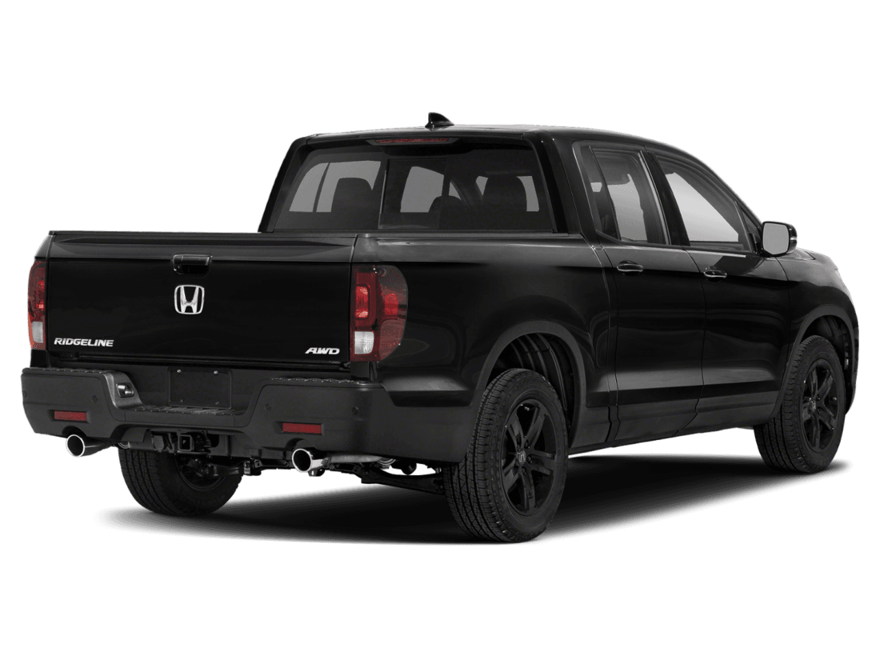 2021 Honda Ridgeline Black Edition - Rear 3/4, facing to the right