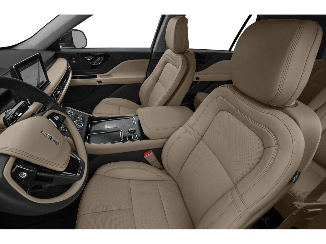 2022 Lincoln Aviator Standard - Interior Driver's Side with Door Open, Front Seat Feature