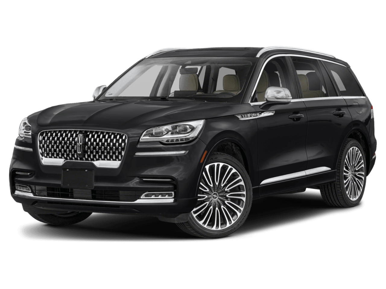 2022 Lincoln Aviator Black Label - Front 3/4, facing to the left