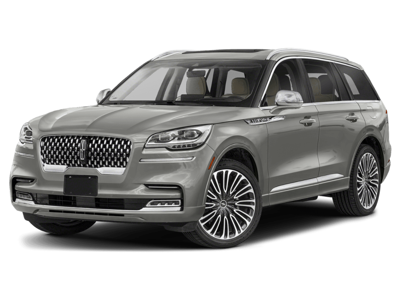 2022 Lincoln Aviator Black Label - Front 3/4, facing to the left