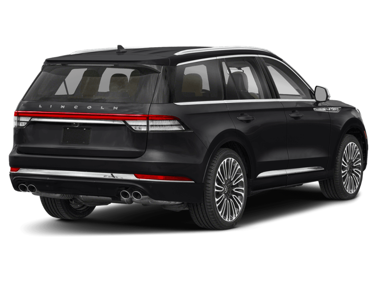 2022 Lincoln Aviator Black Label - Rear 3/4, facing to the right