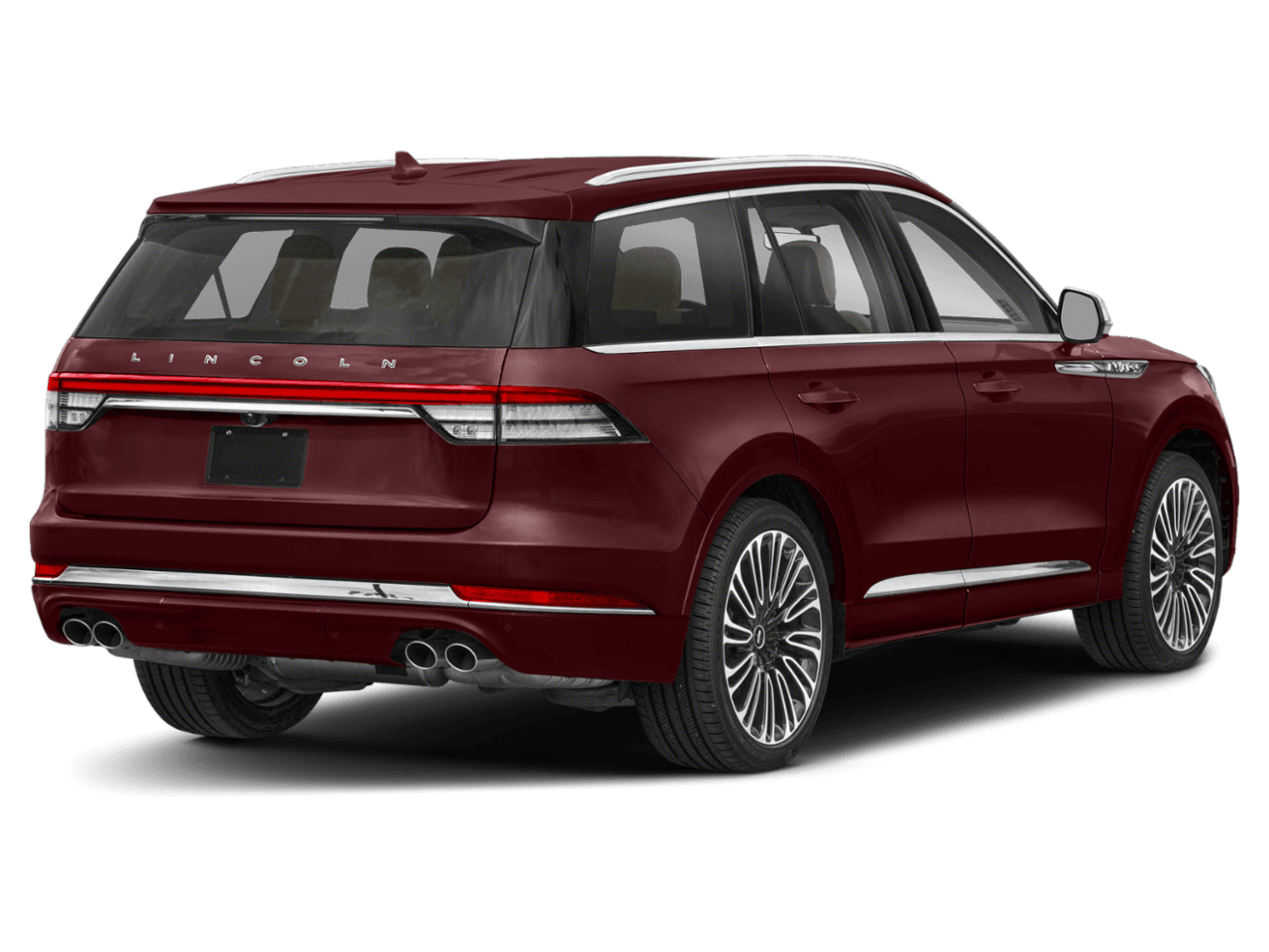 2022 Lincoln Aviator Black Label - Rear 3/4, facing to the right