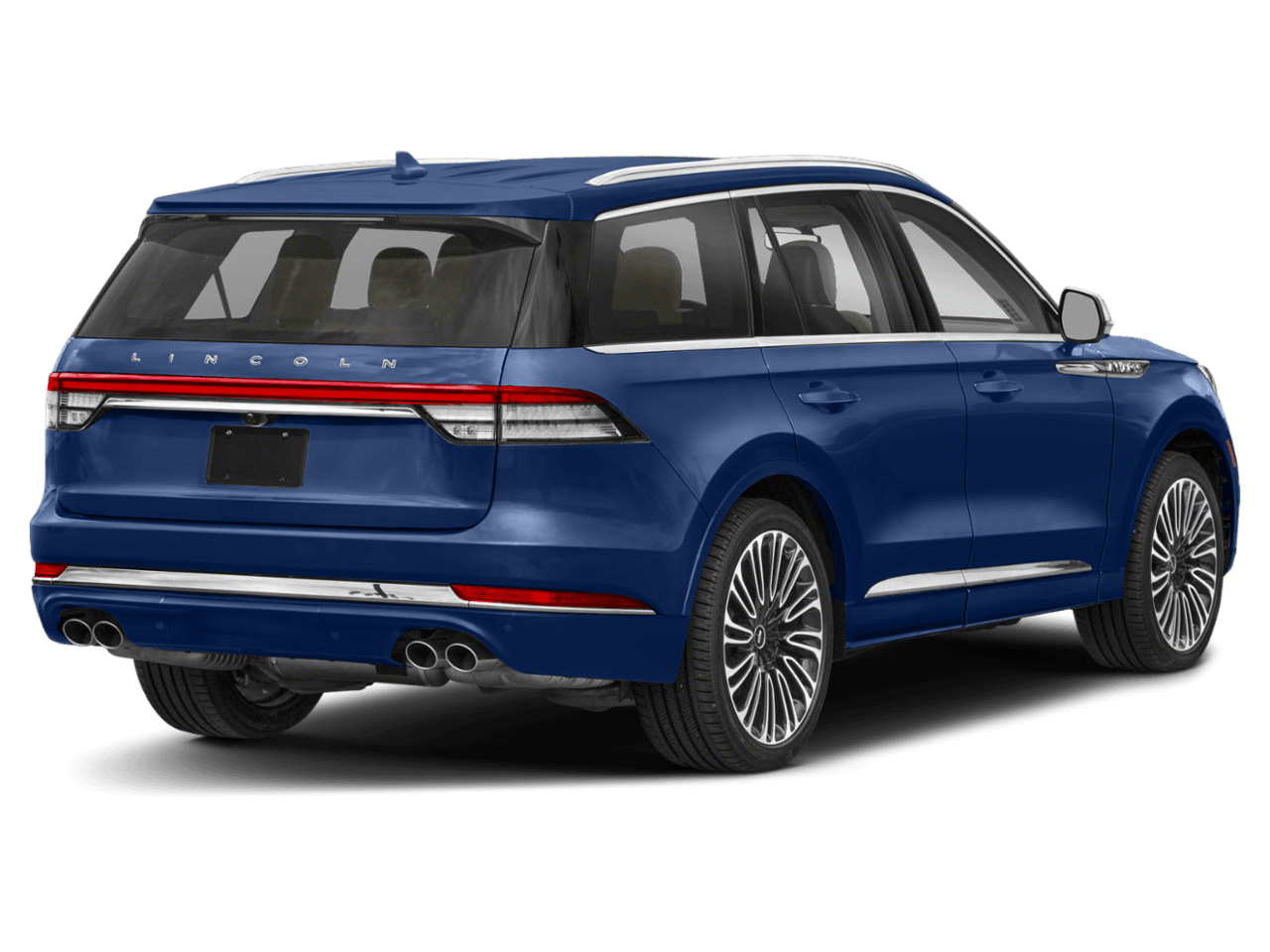 2022 Lincoln Aviator Black Label - Rear 3/4, facing to the right
