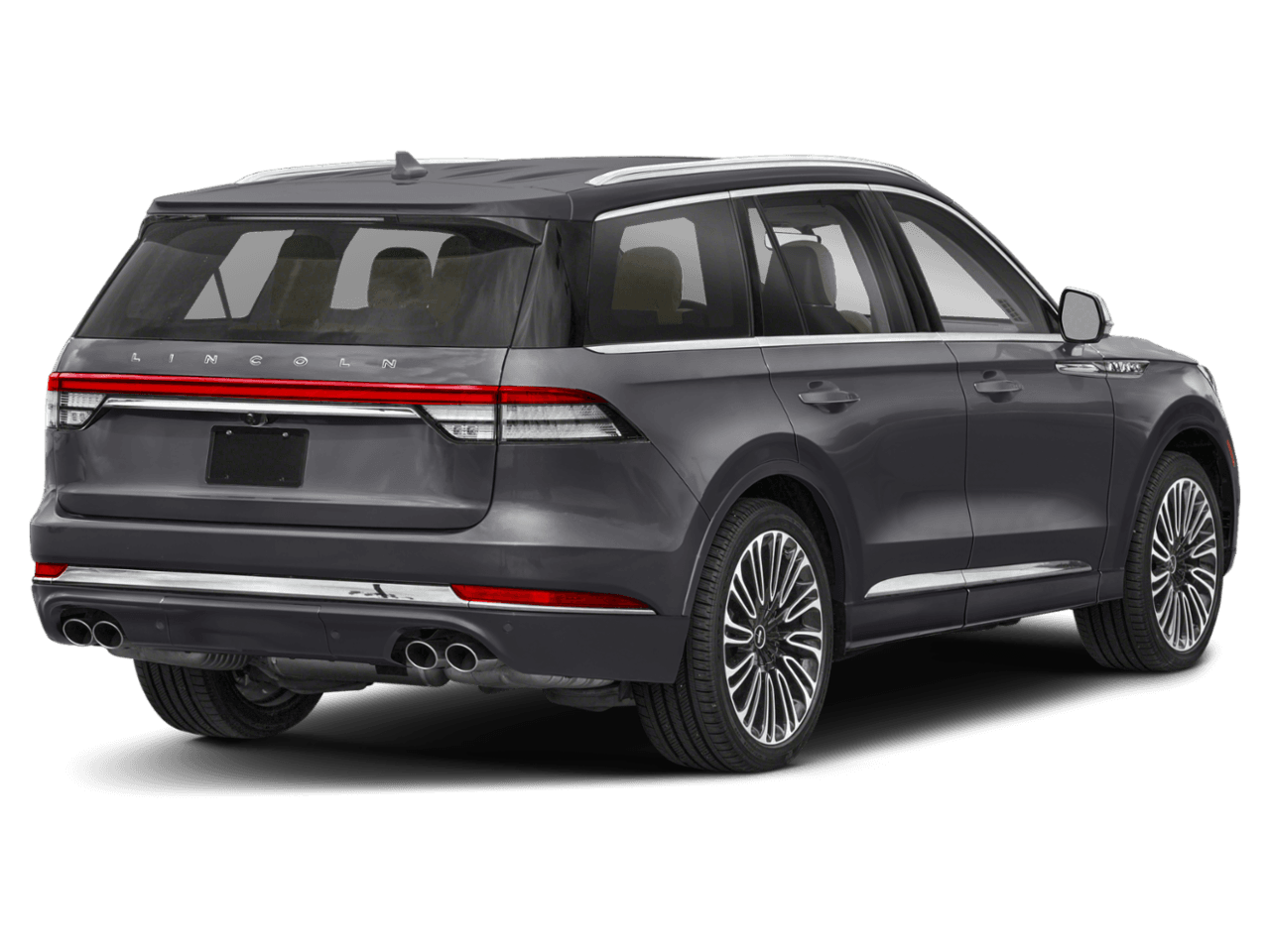 2022 Lincoln Aviator Black Label - Rear 3/4, facing to the right