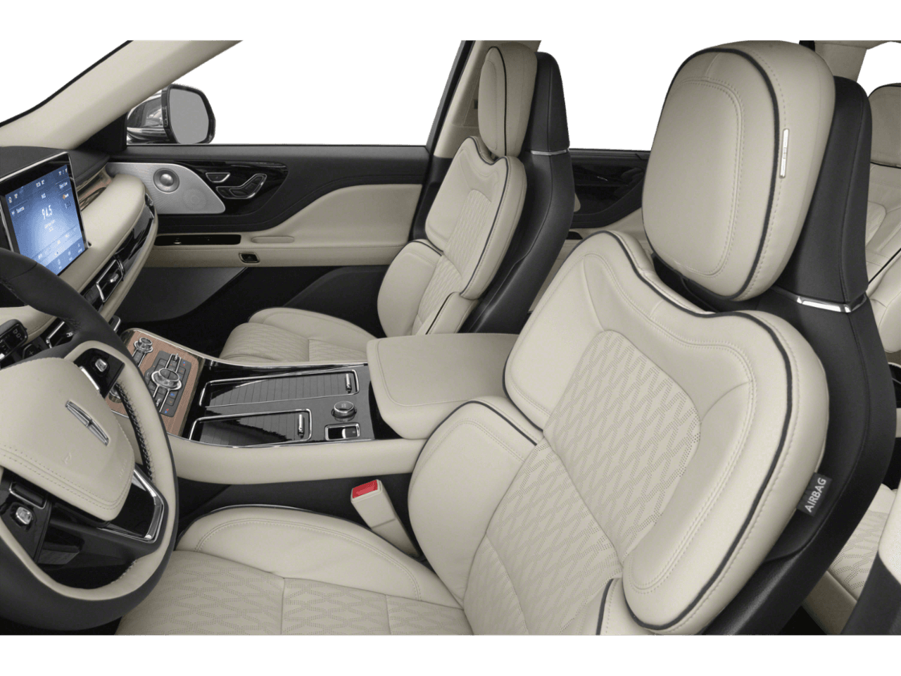 2022 Lincoln Aviator Black Label Grand Touring - Interior Driver's Side with Door Open, Front Seat Feature