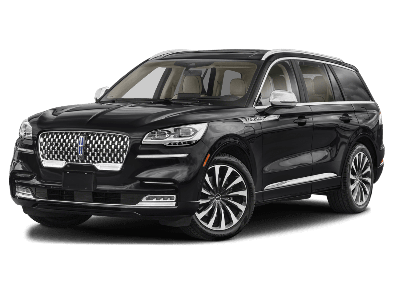 2022 Lincoln Aviator Black Label Grand Touring - Front 3/4, facing to the left