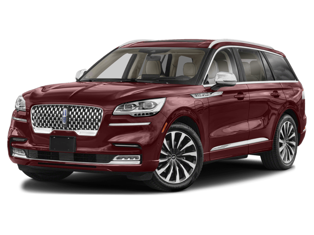 2022 Lincoln Aviator Black Label Grand Touring - Front 3/4, facing to the left