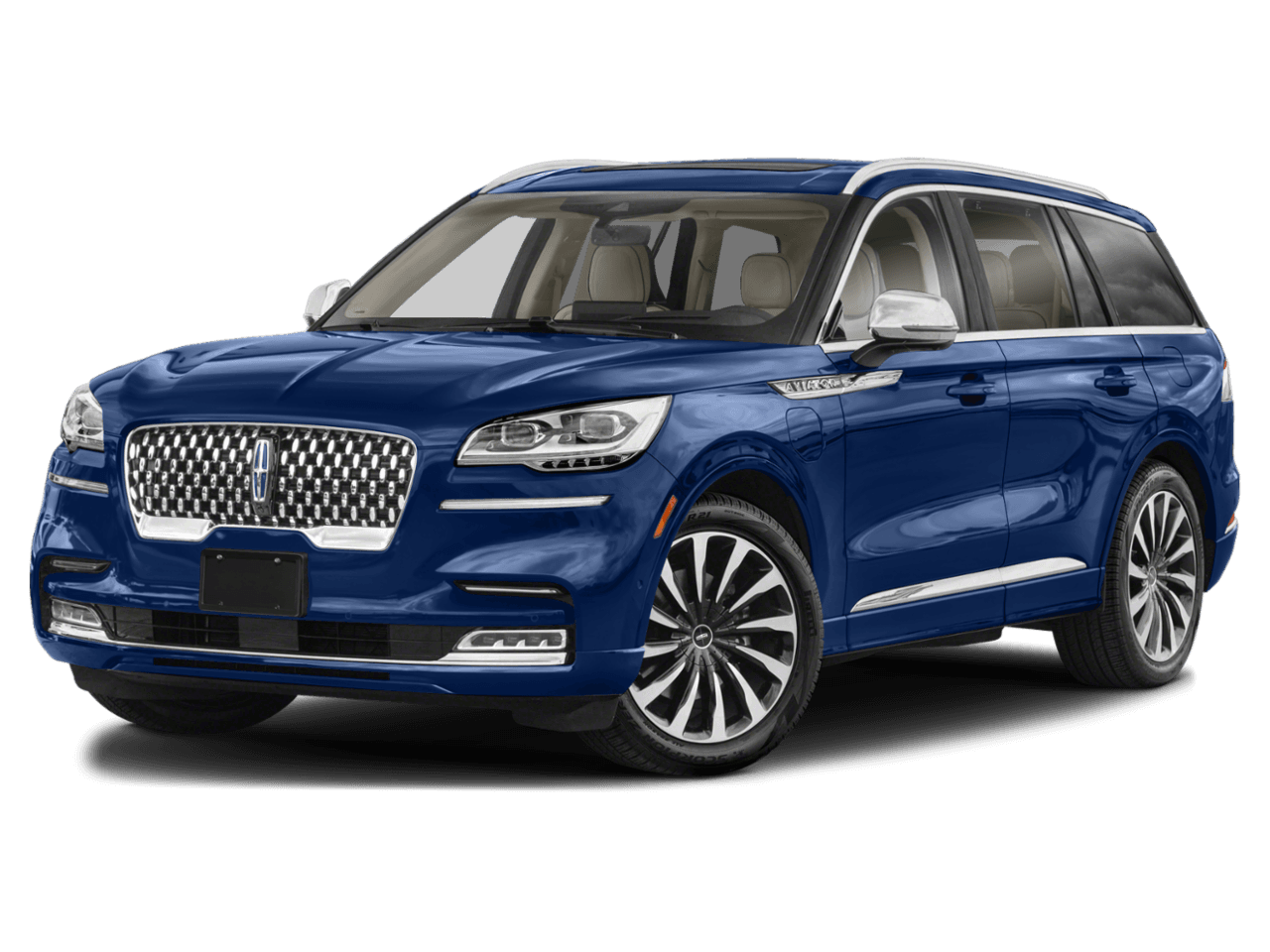 2022 Lincoln Aviator Black Label Grand Touring - Front 3/4, facing to the left