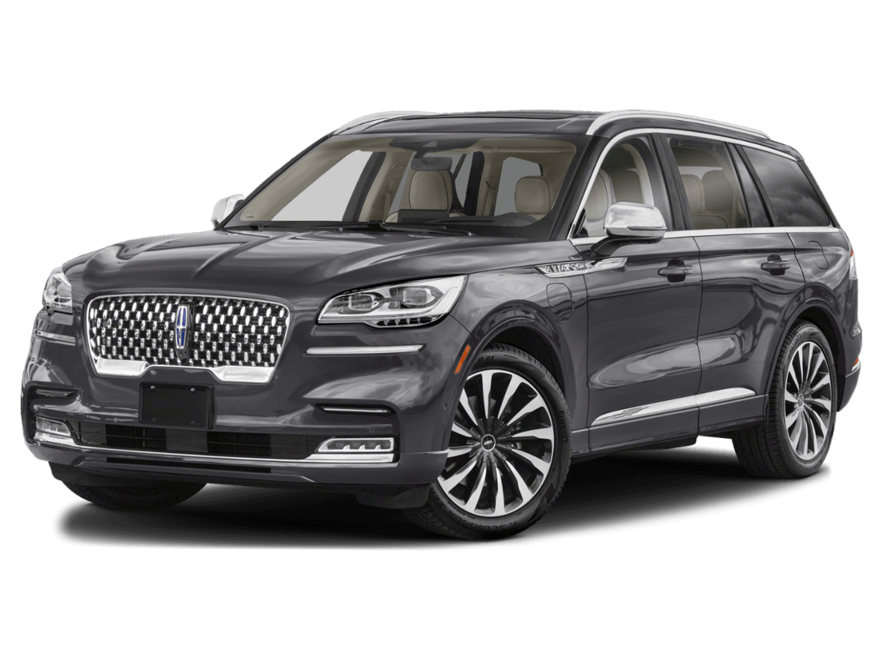 2022 Lincoln Aviator Black Label Grand Touring - Front 3/4, facing to the left