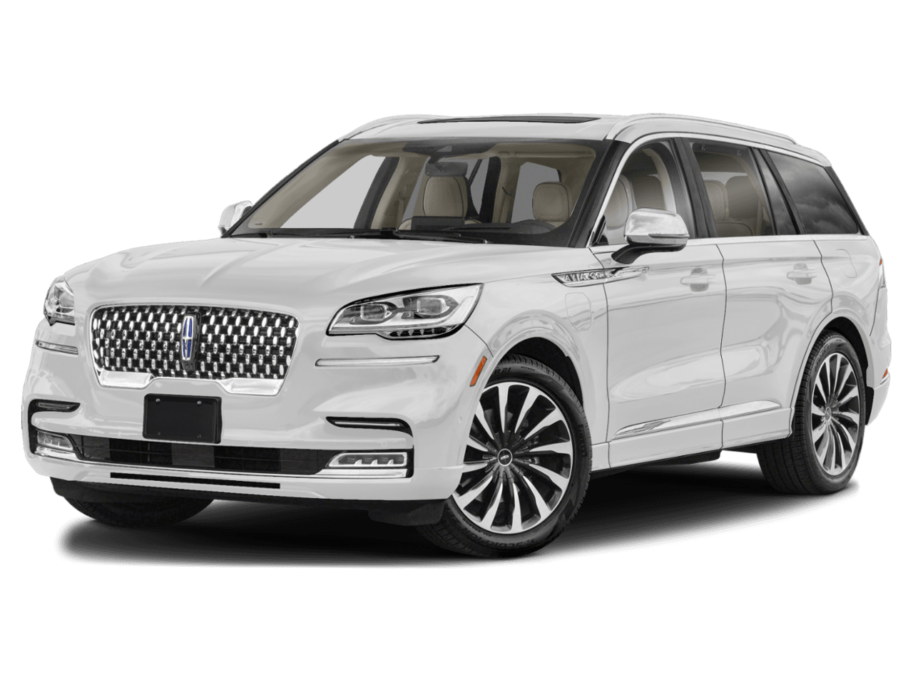 2022 Lincoln Aviator Black Label Grand Touring - Front 3/4, facing to the left