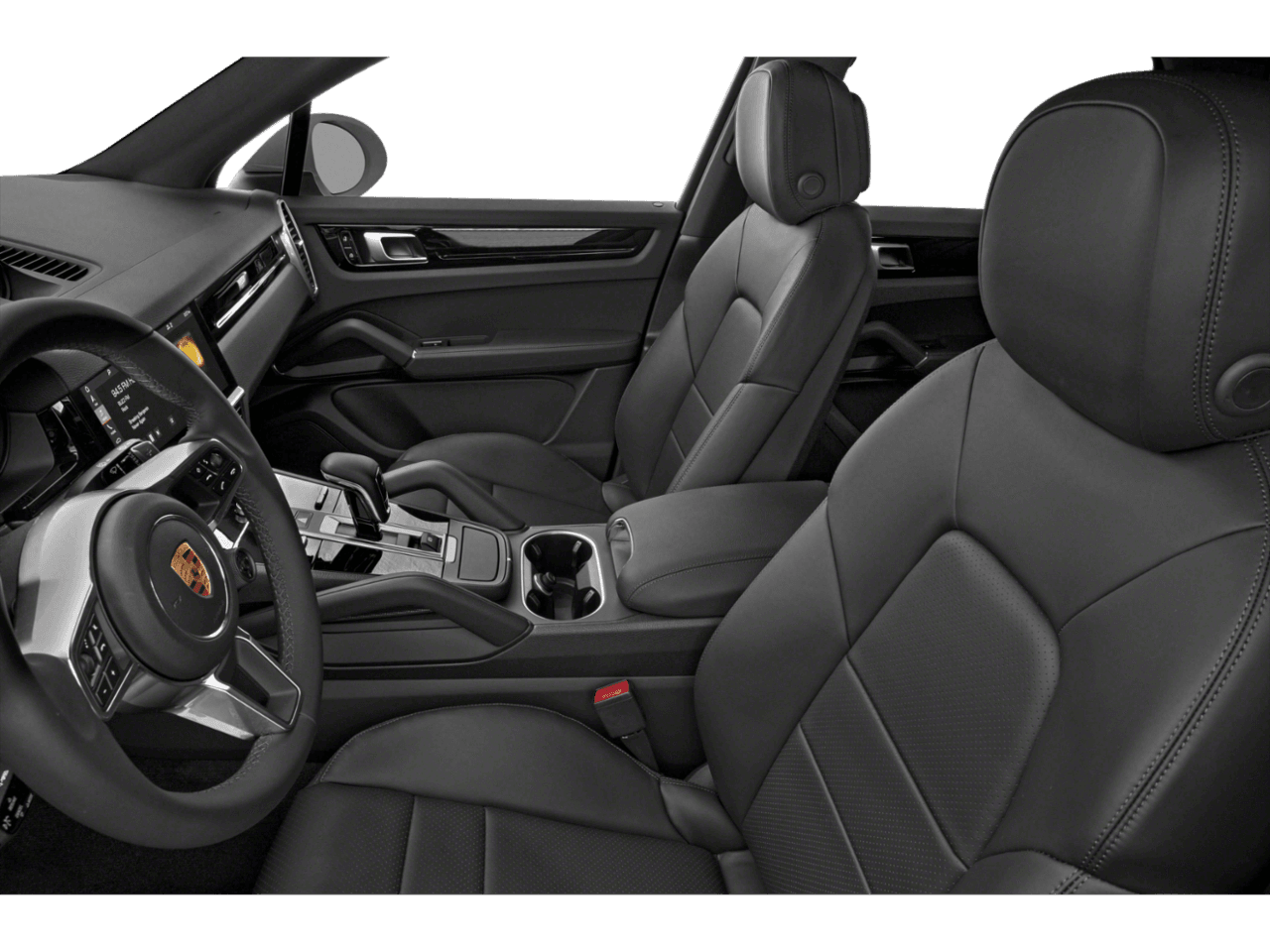 2022 Porsche Cayenne E-Hybrid - Interior Driver's Side with Door Open, Front Seat Feature