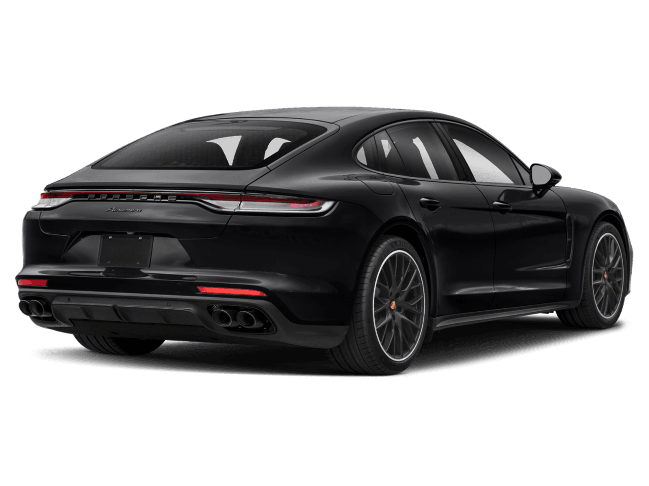 2022 Porsche Panamera Turbo S - Rear 3/4, facing to the right