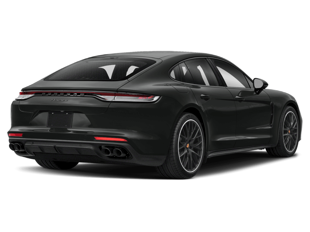2022 Porsche Panamera Turbo S - Rear 3/4, facing to the right