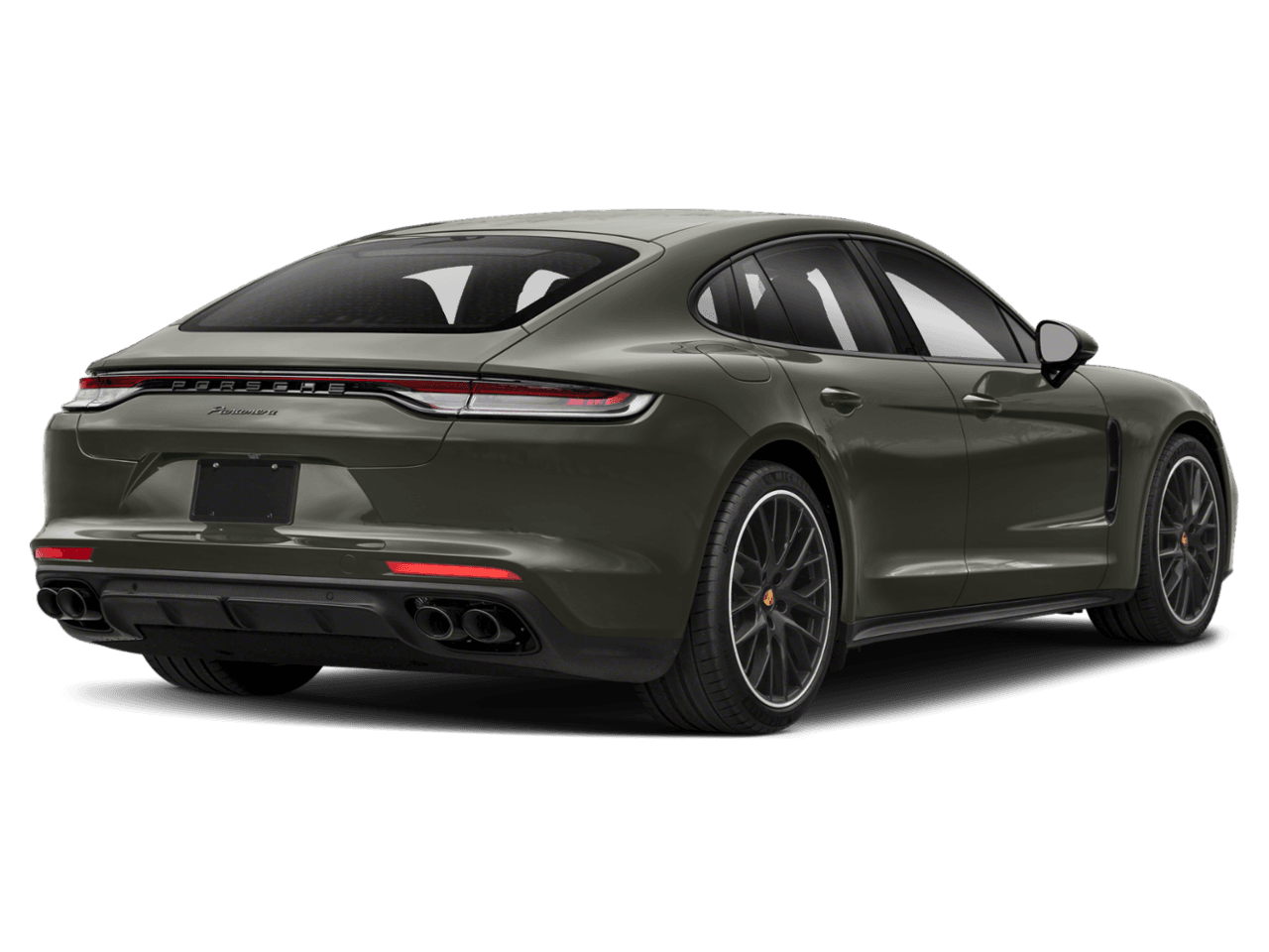 2022 Porsche Panamera Turbo S - Rear 3/4, facing to the right