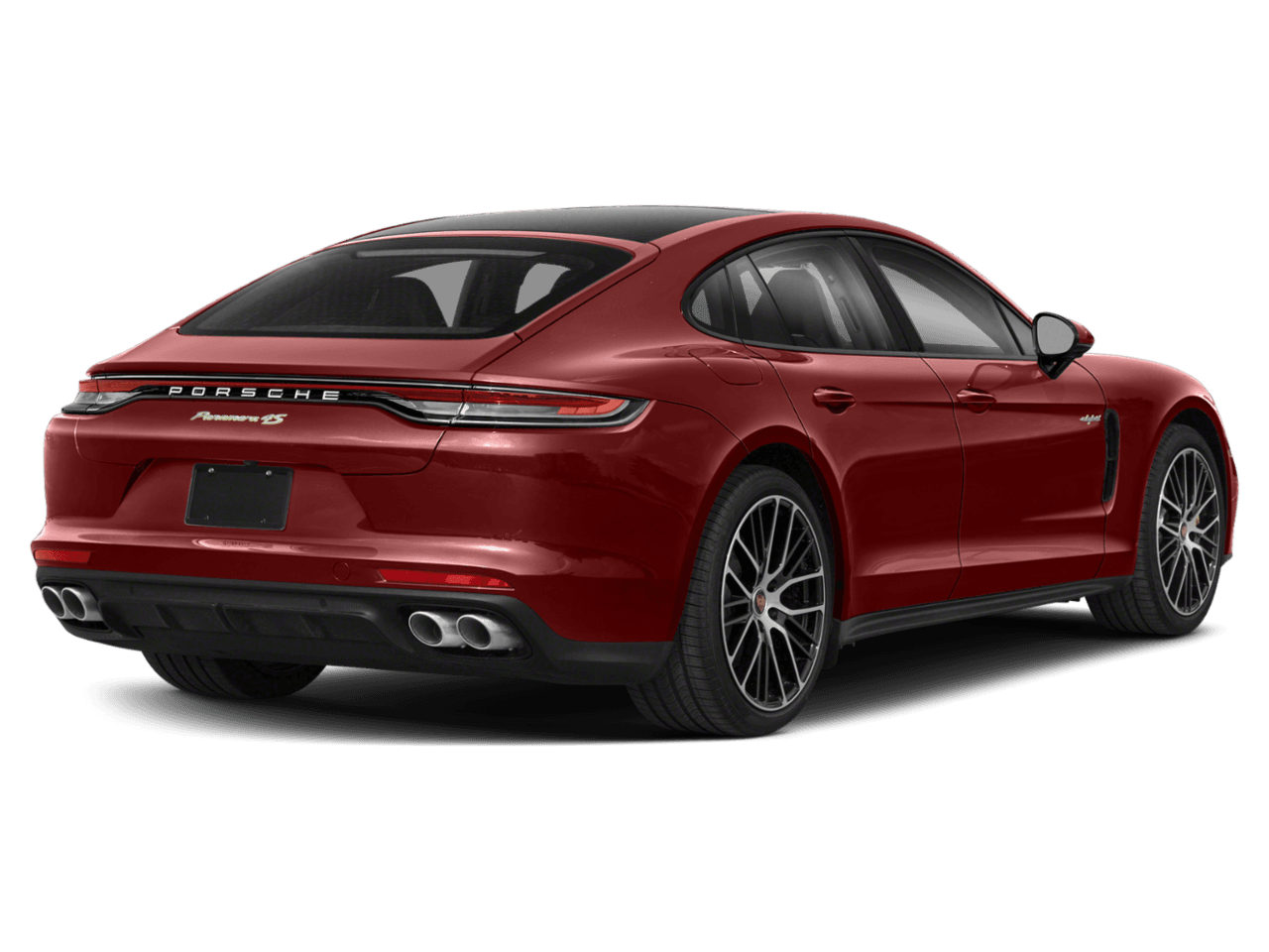 2022 Porsche Panamera 4S E-Hybrid - Rear 3/4, facing to the right