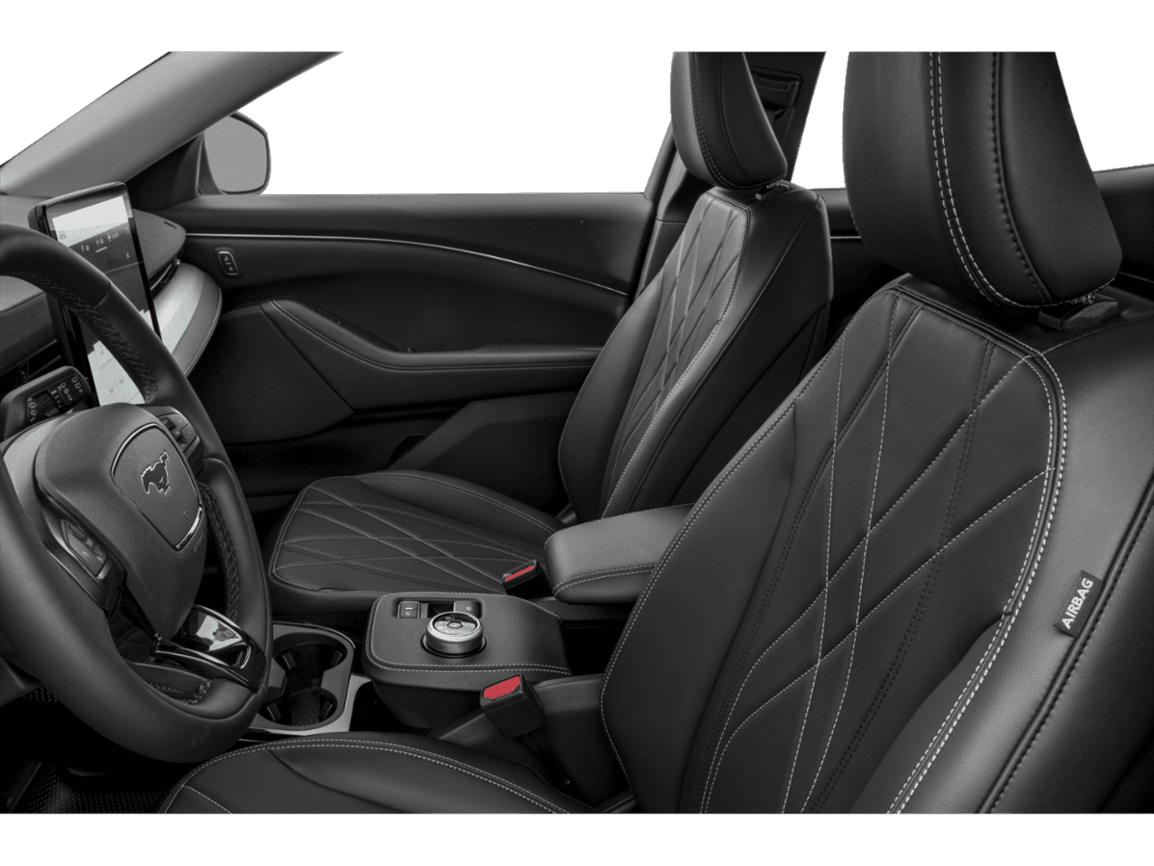 2022 Ford Mustang Mach-E Select - Interior Driver's Side with Door Open, Front Seat Feature