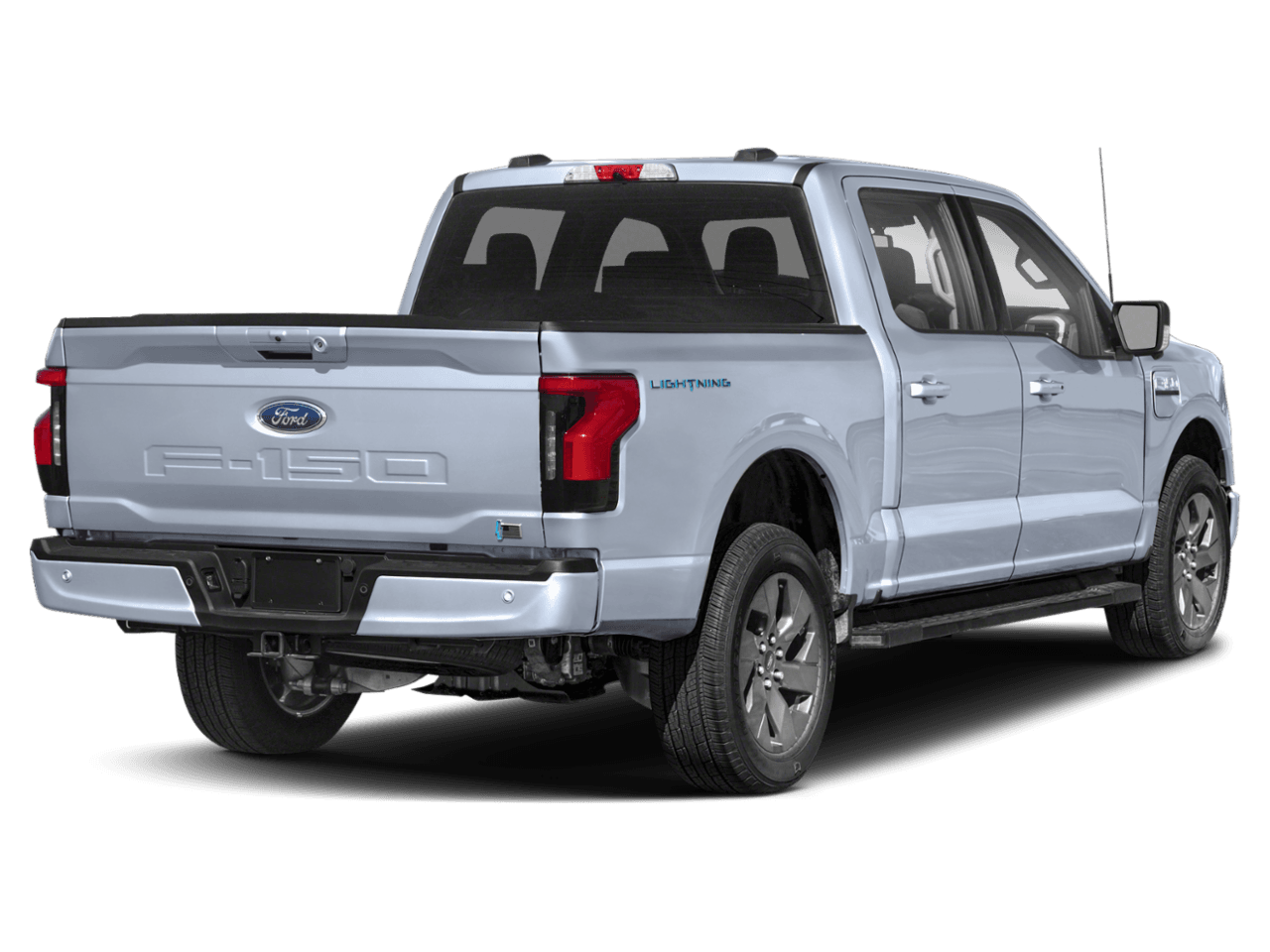 2022 Ford F-150 Lightning XLT - Rear 3/4, facing to the right