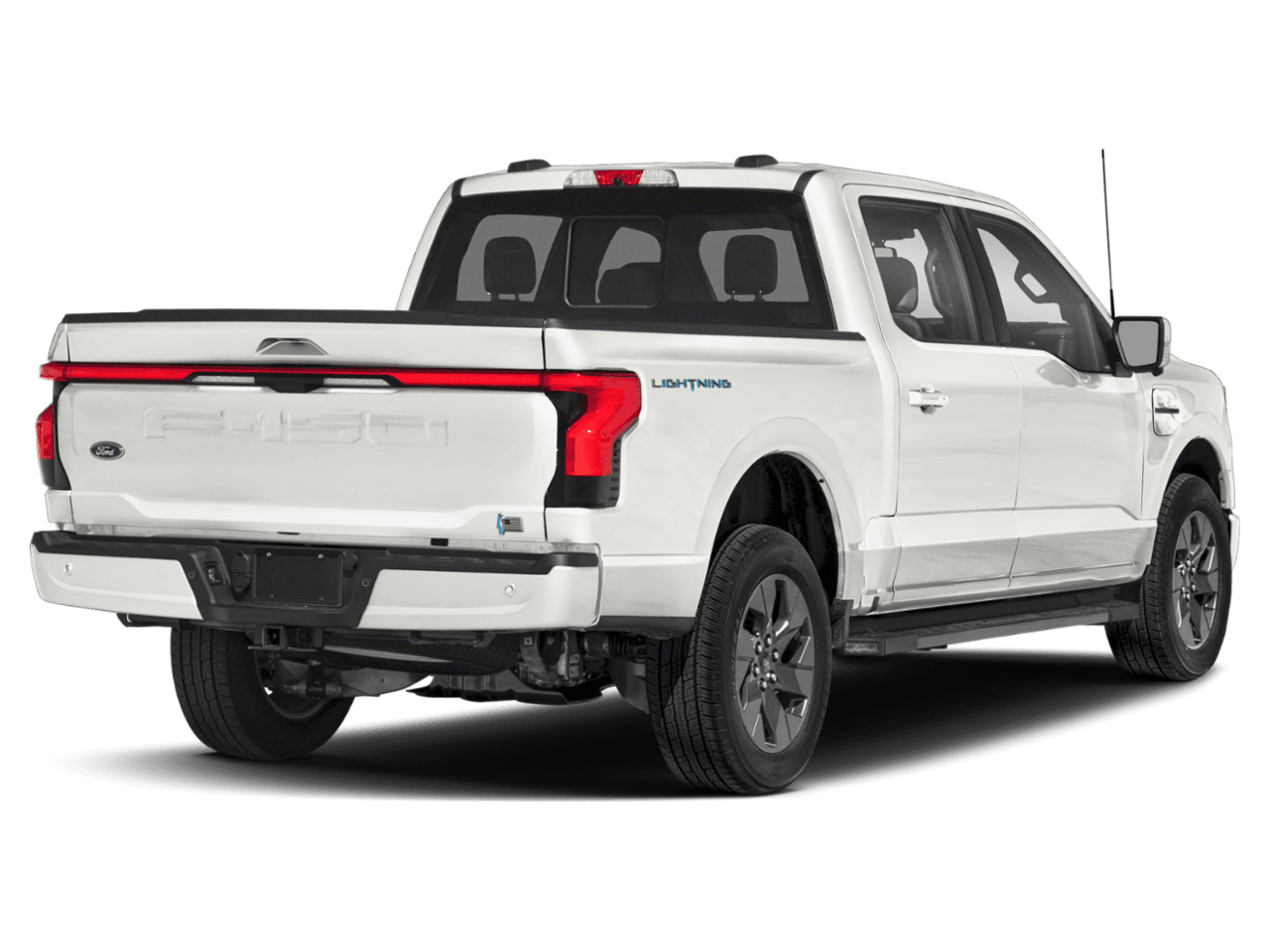 2022 Ford F-150 Lightning LARIAT - Rear 3/4, facing to the right