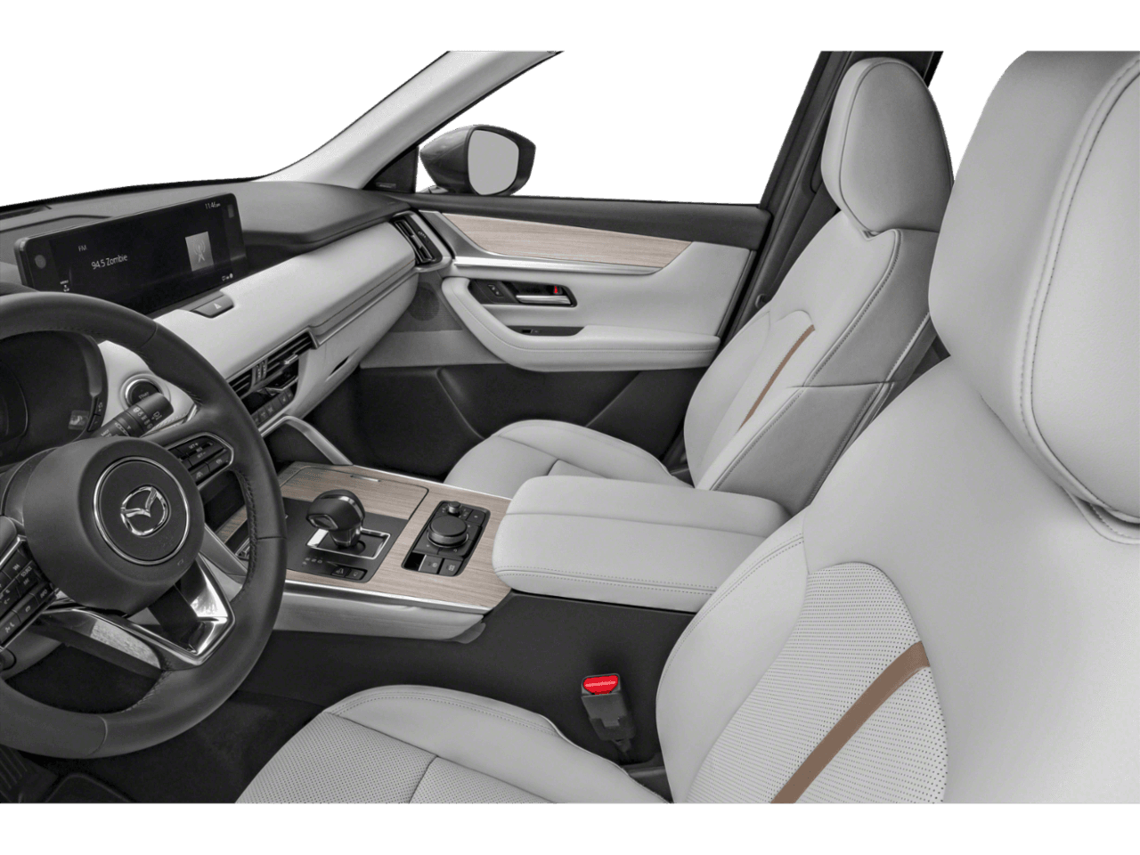 2024 Mazda CX-90 3.3 Turbo S Premium - Interior Driver's Side with Door Open, Front Seat Feature