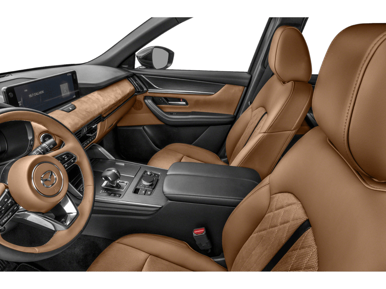 2024 Mazda CX-90 3.3 Turbo S Premium Plus - Interior Driver's Side with Door Open, Front Seat Feature