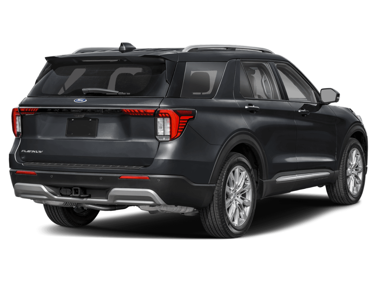 2025 Ford Explorer Platinum - Rear 3/4, facing to the right