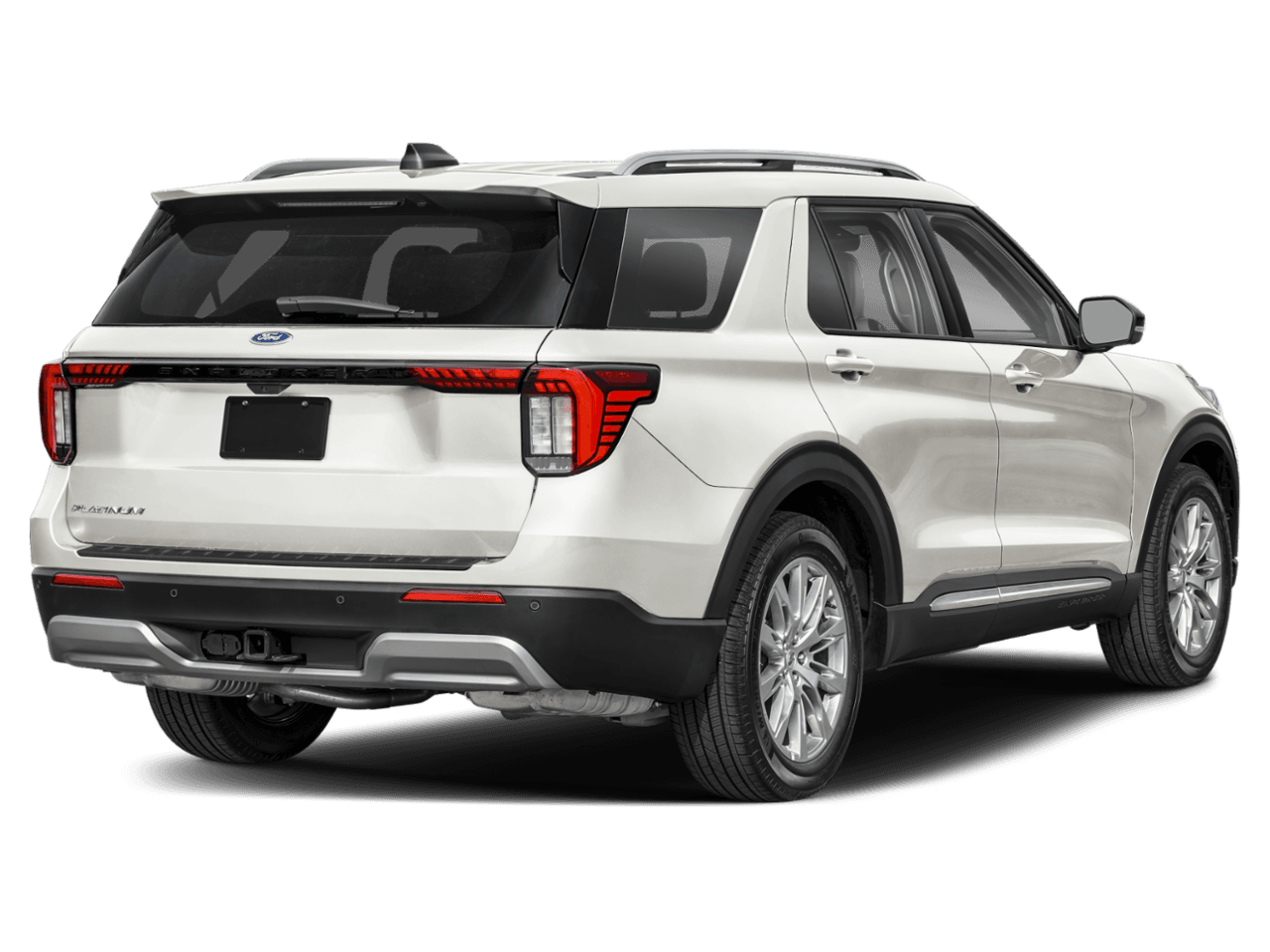 2025 Ford Explorer Platinum - Rear 3/4, facing to the right