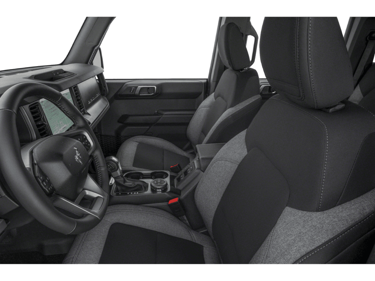 2025 Ford Bronco Big Bend - Interior Driver's Side with Door Open, Front Seat Feature