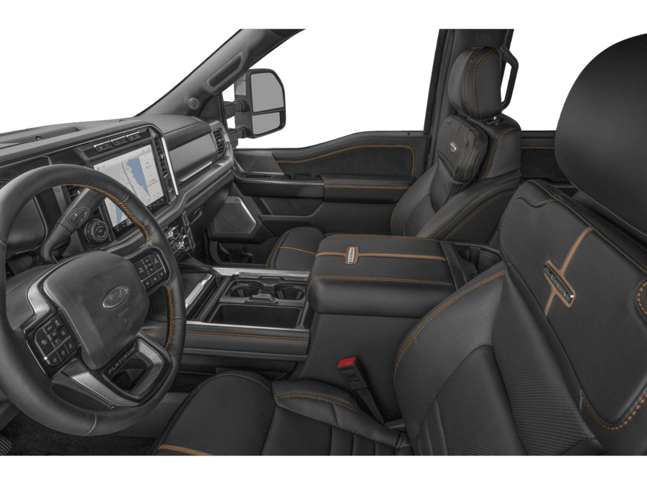 2026 Ford Super Duty F-250 SRW Platinum - Interior Driver's Side with Door Open, Front Seat Feature