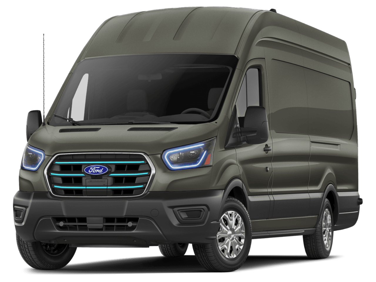 2026 Ford E-Transit Cargo Van T-350 - Front 3/4, facing to the left