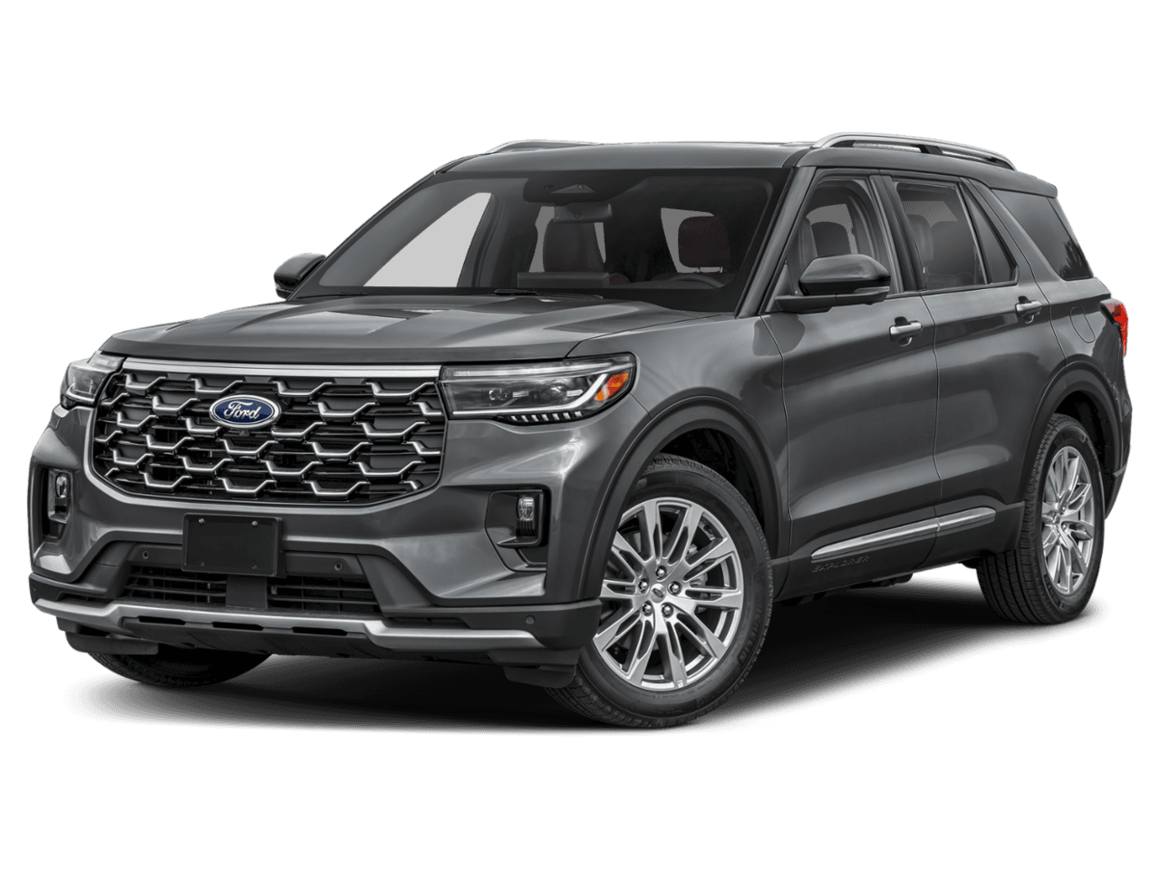 2026 Ford Explorer Platinum - Front 3/4, facing to the left